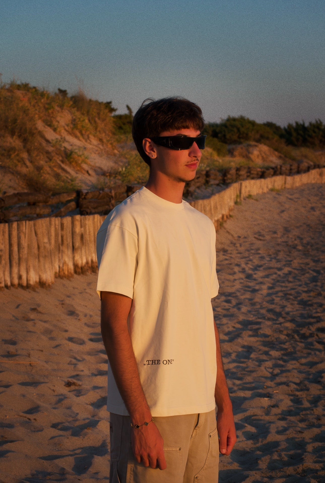 T-shirt fleurs FMR beige