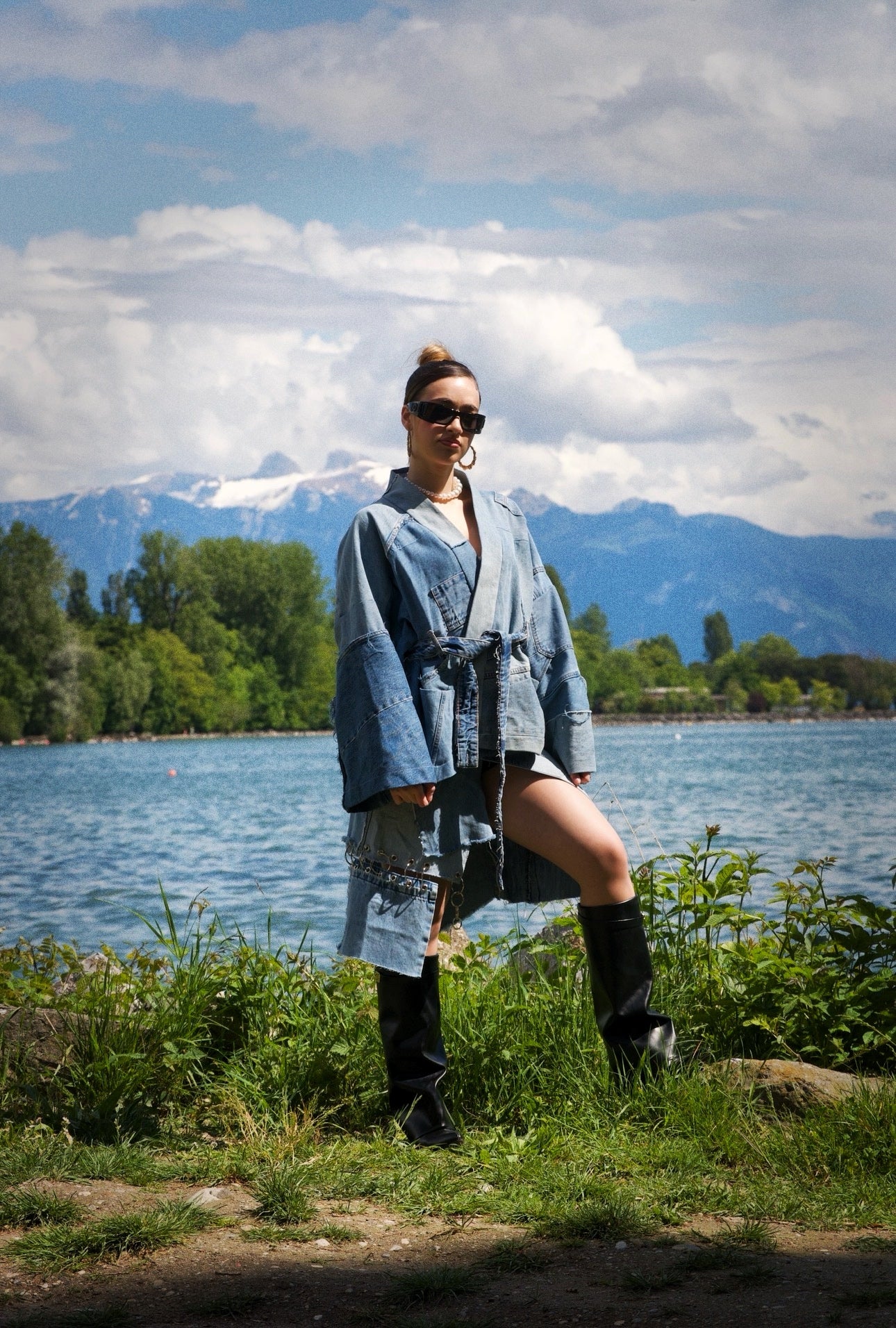 denim kimono
