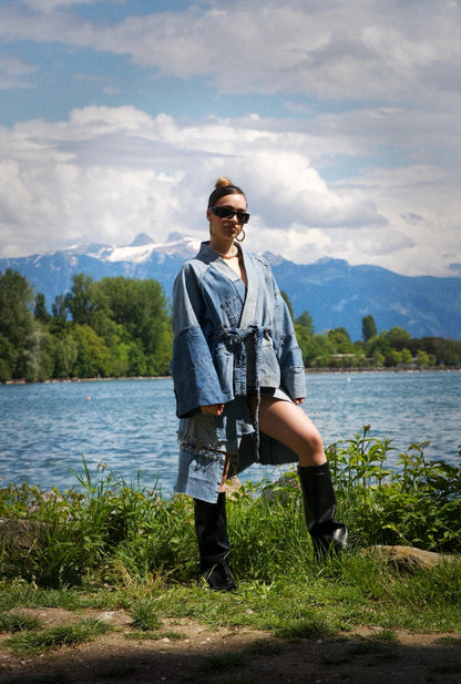 denim kimono