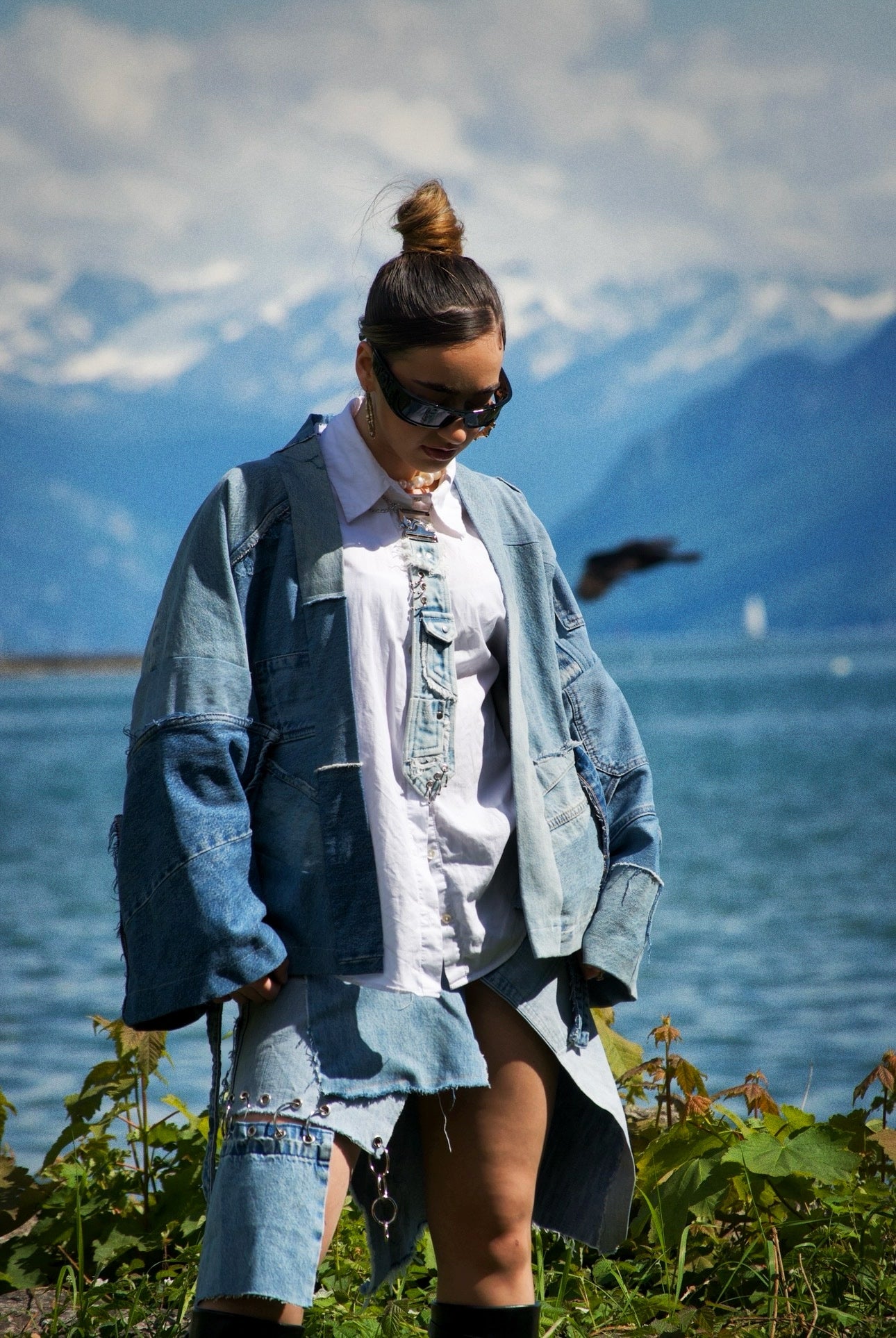 denim kimono
