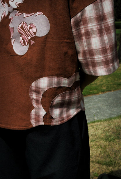 Chemise trèfle brune