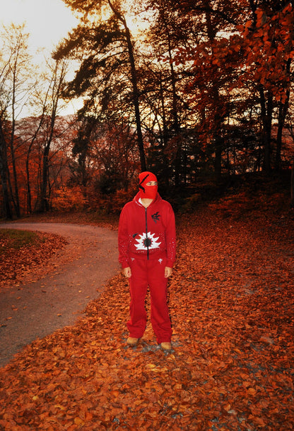 Cagoule crochet rouge - Éclipse