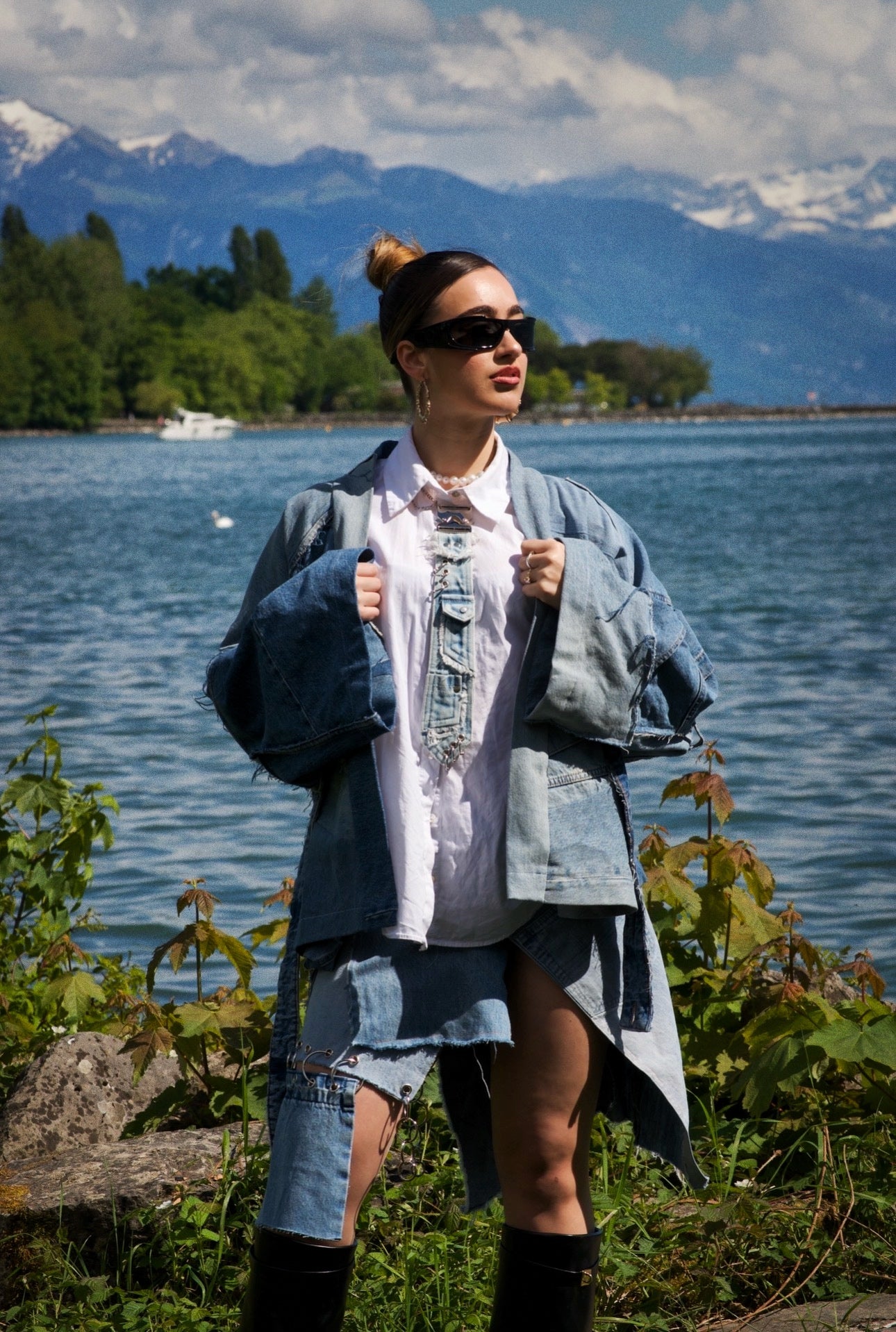 denim kimono