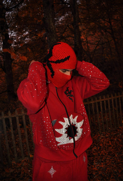 Cagoule crochet rouge - Éclipse