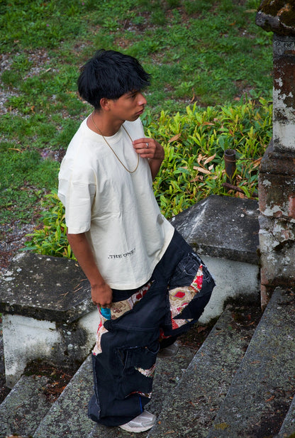 Jeans en tapisserie noir